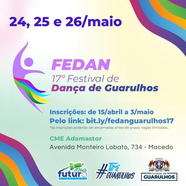 Prefeitura abre inscrições para o 17º Festival de Dança de Guarulhos