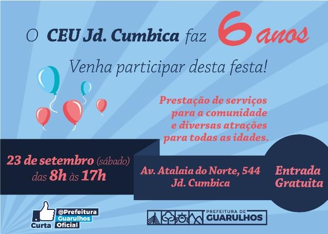 CEU Cumbica comemora o 6º aniversário neste sábado