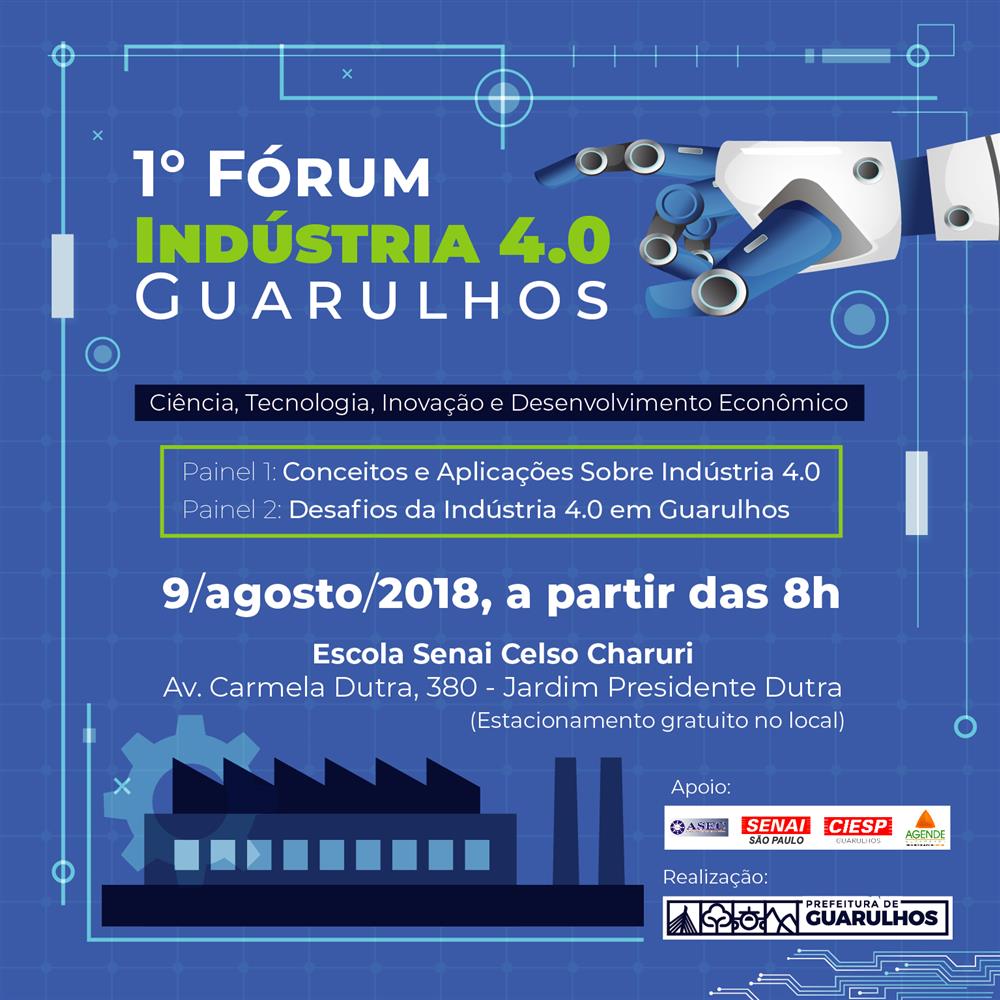 Fórum promovido pela Prefeitura irá debater a Indústria 4.0 em Guarulhos