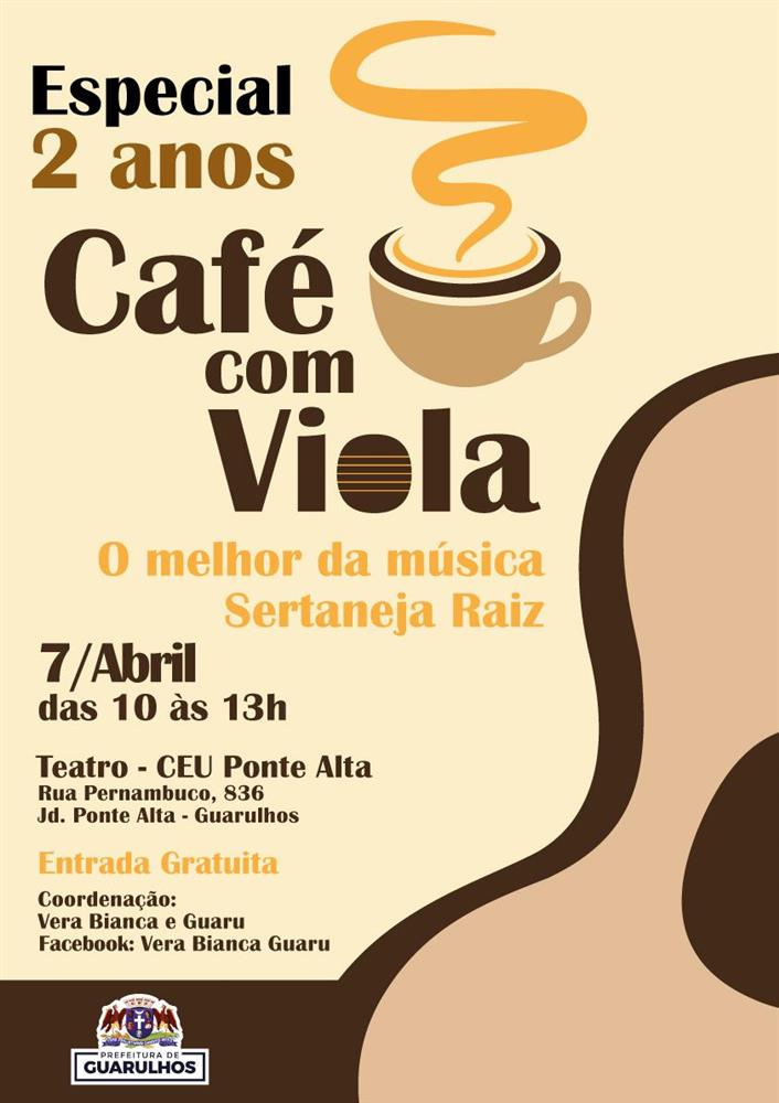 Café com Viola comemora dois anos de espetáculos no Teatro Ponte Alta